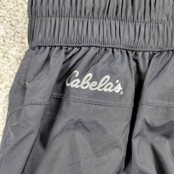 Cabelas Mens Rain Pants XL Black Lightweight Nylon Packable Outdoor Trail Hiking - Picture 5 of 12